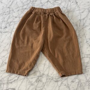 Toddler 18/24 Mo Brown Elastic-Waist Wide Leg Casual Bottoms 100% Cotton